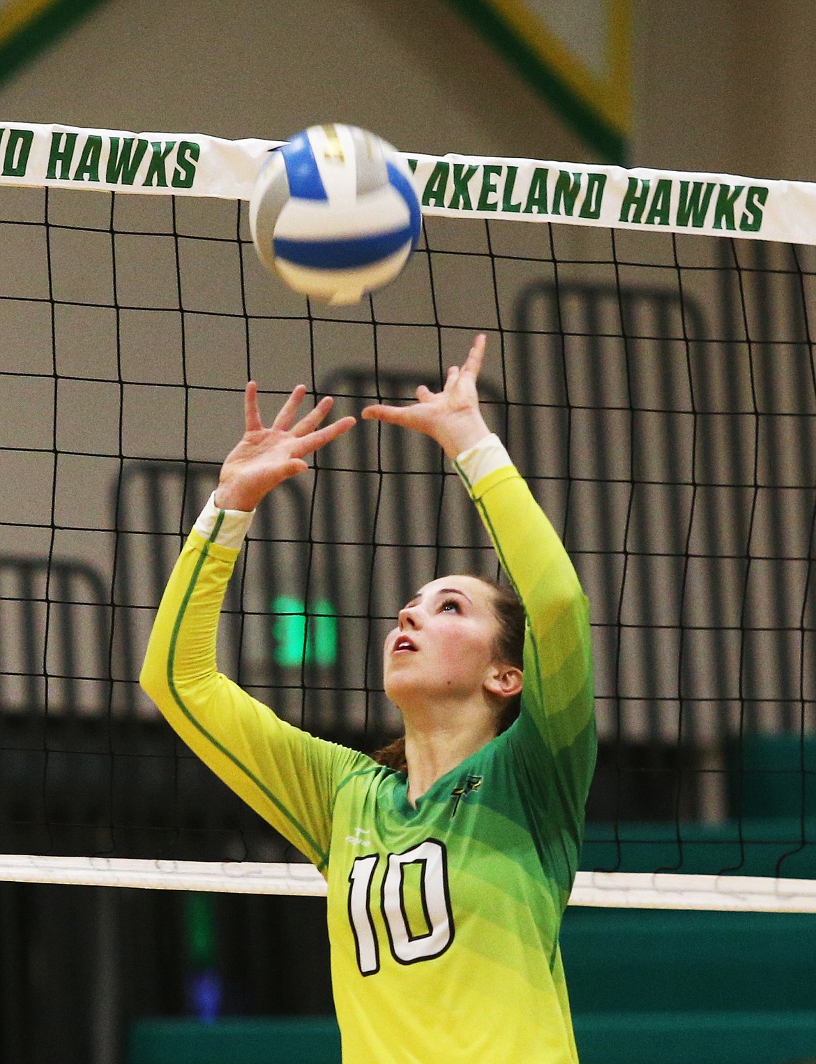 Lakeland&#146;s Abbey Neff sets the ball in a match against Coeur d&#146;Alene on Thursday in Rathdrum.