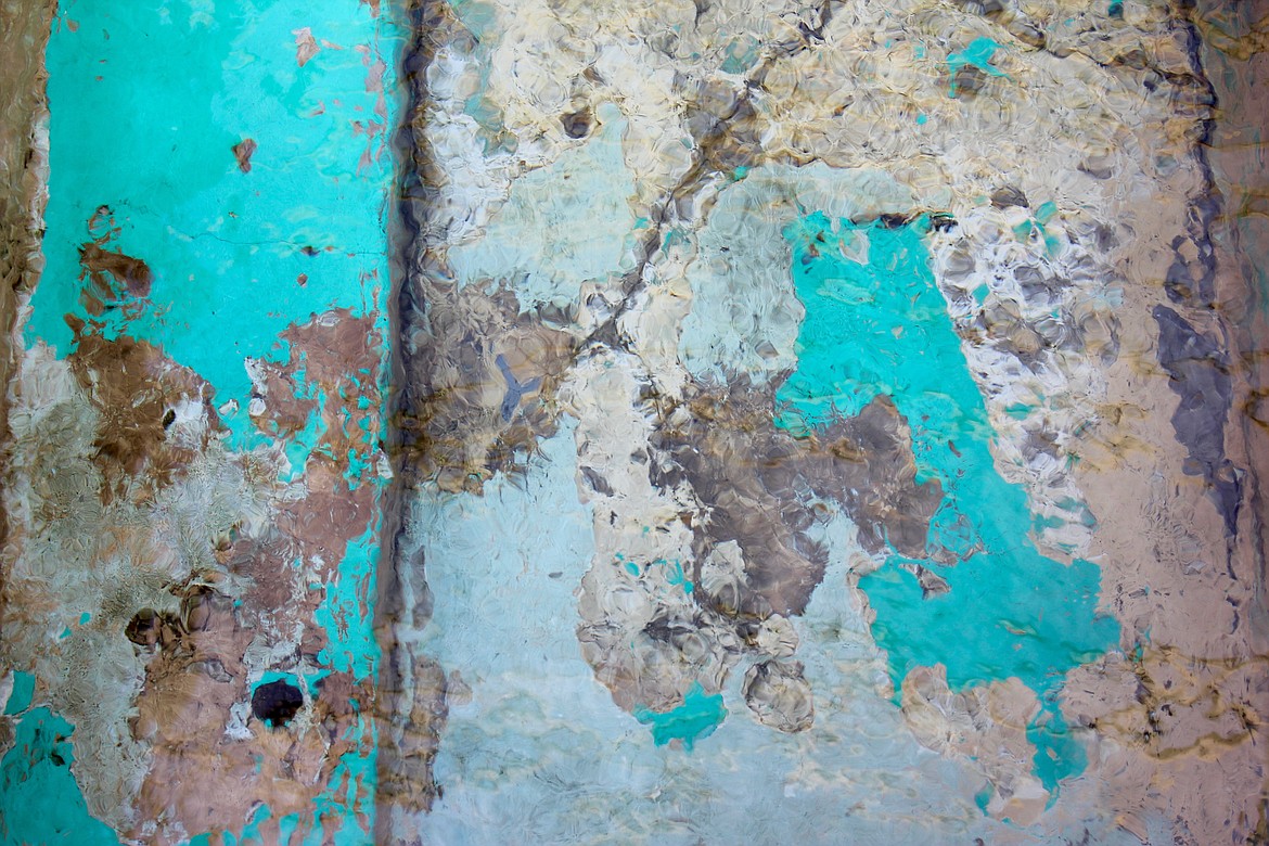 The bottom of one of the plunge pools at Wild Horse Hot Springs.