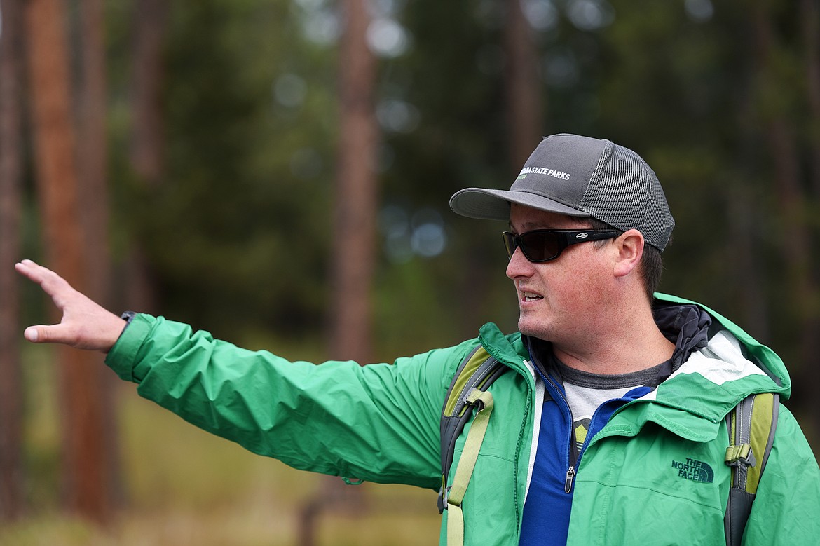 Coby Gierke, Executive Director of the Montana State Parks Foundation, at Big Arm / Flathead Lake State Park on Thursday, Sept. 19. (Casey Kreider/Daily Inter Lake)