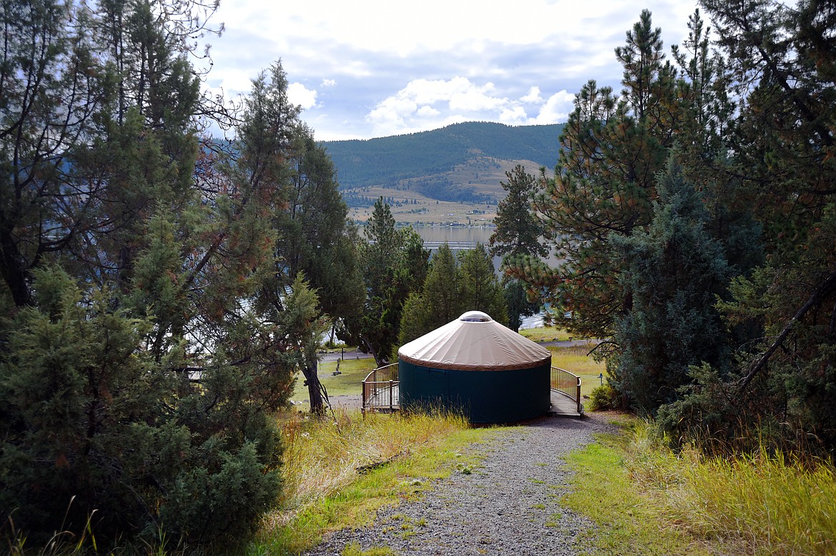 One of the yurts available to rent at Big Arm / Flathead Lake State Park on Thursday, Sept. 19. (Casey Kreider/Daily Inter Lake)