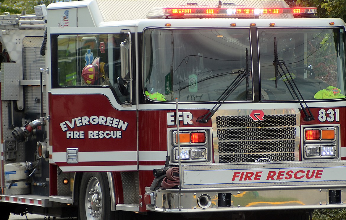 An Evergreen Fire Rescue fire engine. (Daily Inter Lake file)