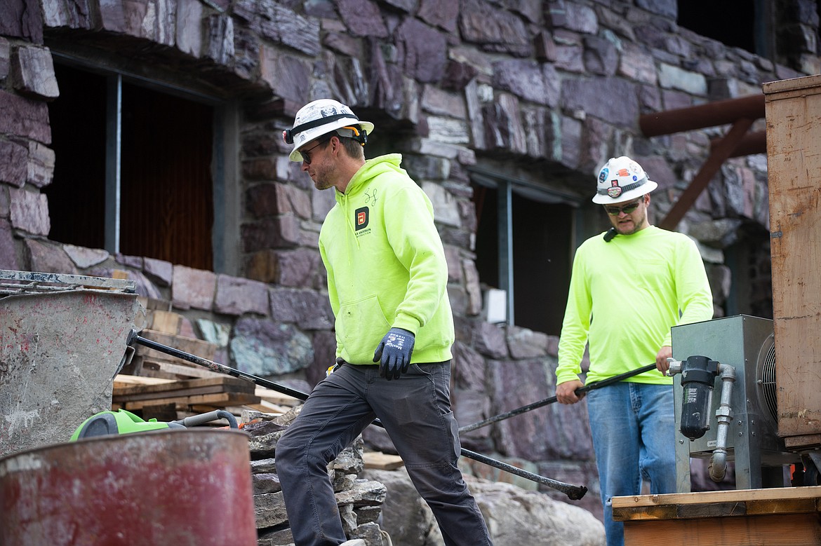 Construction workers at the Sperry Chalet swap in and out on eight day shifts spent up at the campground. (Daniel McKay/Whitefish Pilot)