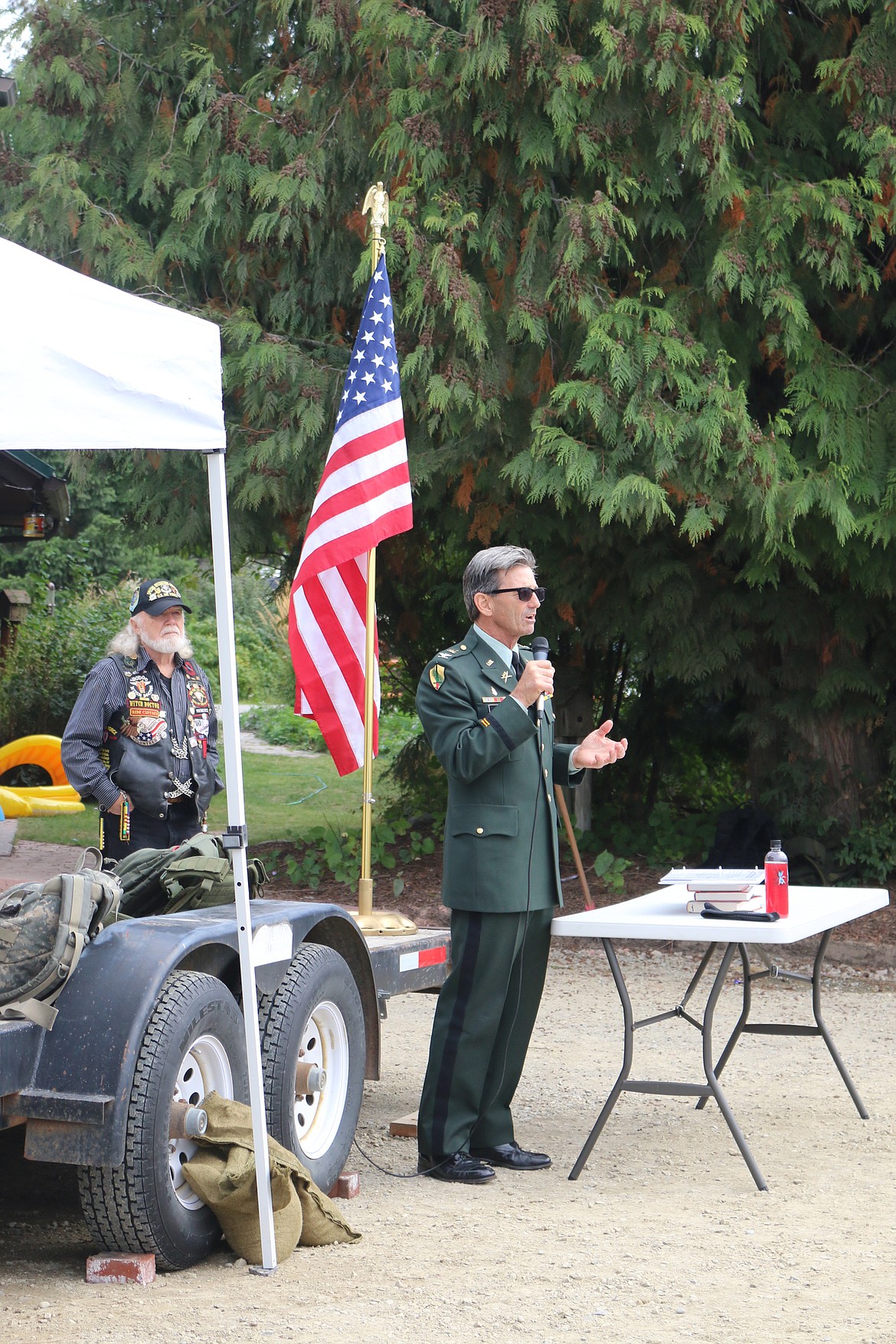 Photo by MANDI BATEMAN
Retired Army Col. Dan Kern was one of the guest speakers at the Carry The Fallen event.