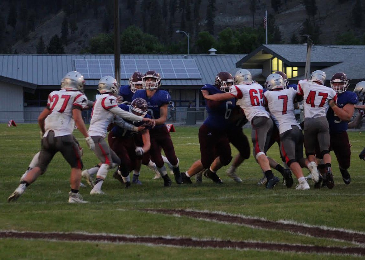 CLARK FORK Mountain Cats claimed a 60-22 win over Twin Bridges, Idaho, on Homecoming. (Photo courtesy Frankie Kelly)