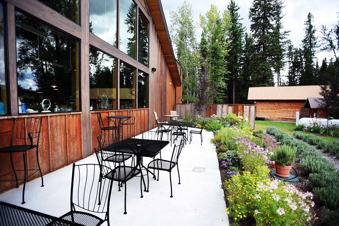 The patio behind the Mission Mountain Mercantile offers seating next to owner Grace Siloti&#146;s lavender garden.