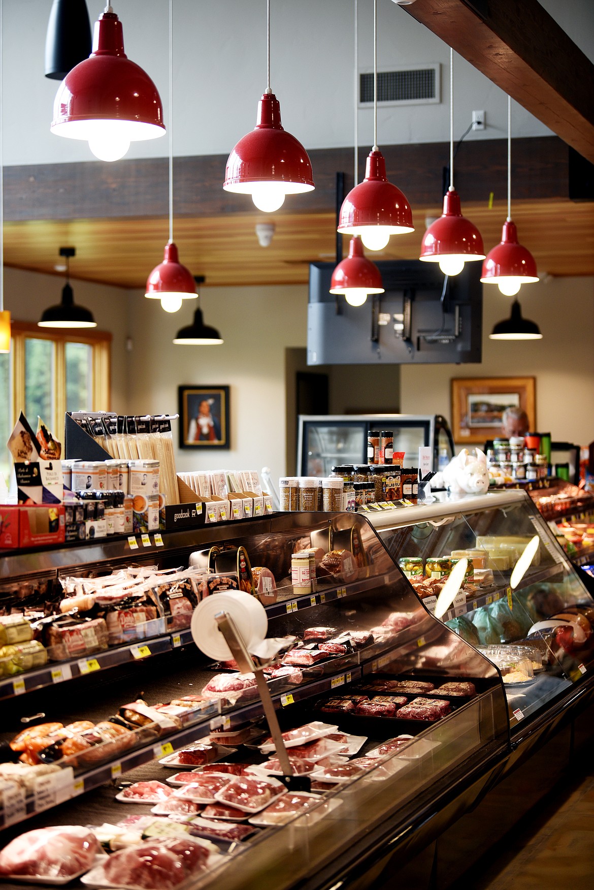 The Mission Mountain Mercantile features an extensive meat department.