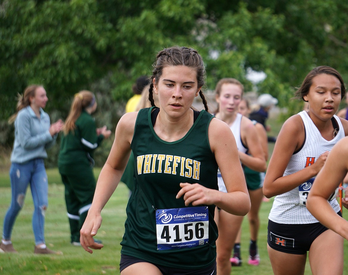 Bulldog Alie Simpson finished the Great Falls Cross Country Invitational with a time of 21:27.49. (Photo courtesy Matt Weller)