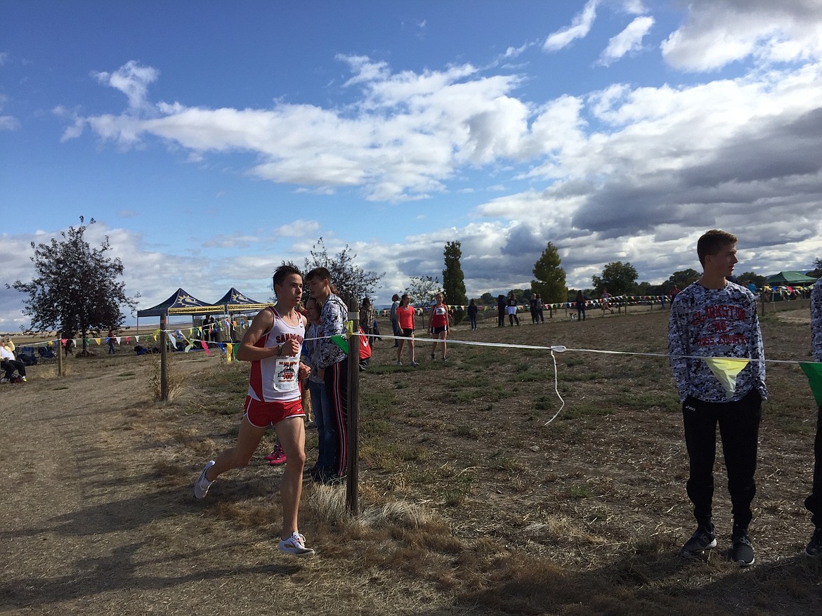 Courtesy photo
Sandpoint junior Nikolai Braedt rounds a corner during Saturday&#146;s Inland Empire Classic in Lewiston. Braedt finished second in the race in 15 minutes, 35 seconds, setting a school record. The previous mark was set by Sam Levora in 2012 (15:48).