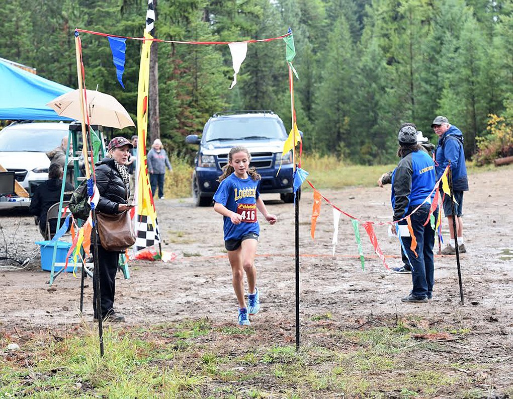Libby seventh-grade runner Madison Vincent won the Wilderness Run for the girls. She ran 1.5 miles in 10:09.3. (Tana Wilson/The Western News)