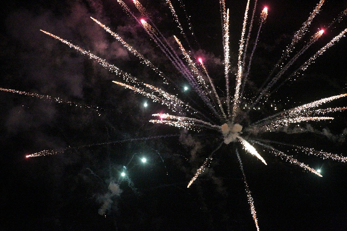 The sky lit up Friday night after the Loggers defeated the Maroons 29-21. (Paul Sievers/The Western News)