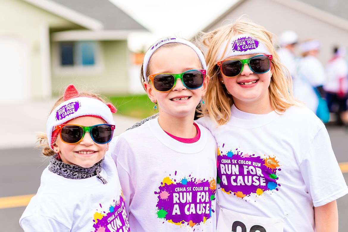 Courtesy photo
Three young ladies await the CBHA color run.