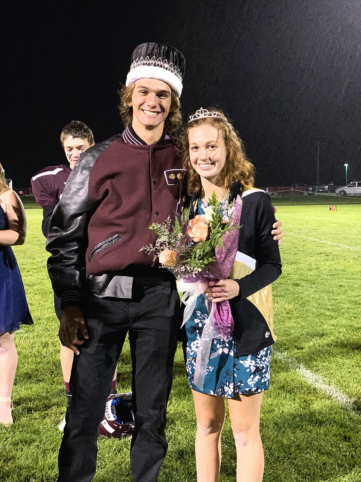 TROY HIGH School celebrated homecoming festivities Friday night with Moxley Roesler-Begalke crowned the king and Rhonelle Mortan crowned queen. (Photo courtesy Wendy Tunison, W.F. Morrison Elementary, Troy)