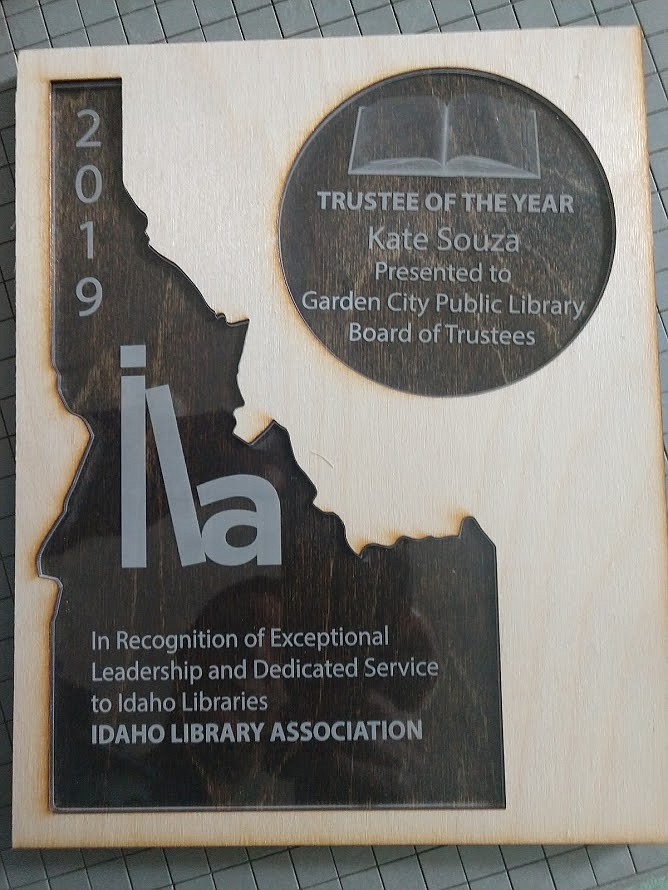 (Courtesy Photo)
The Boundary County Library was asked to make the awards for the ILA Annual Conference in their Fab Lab.