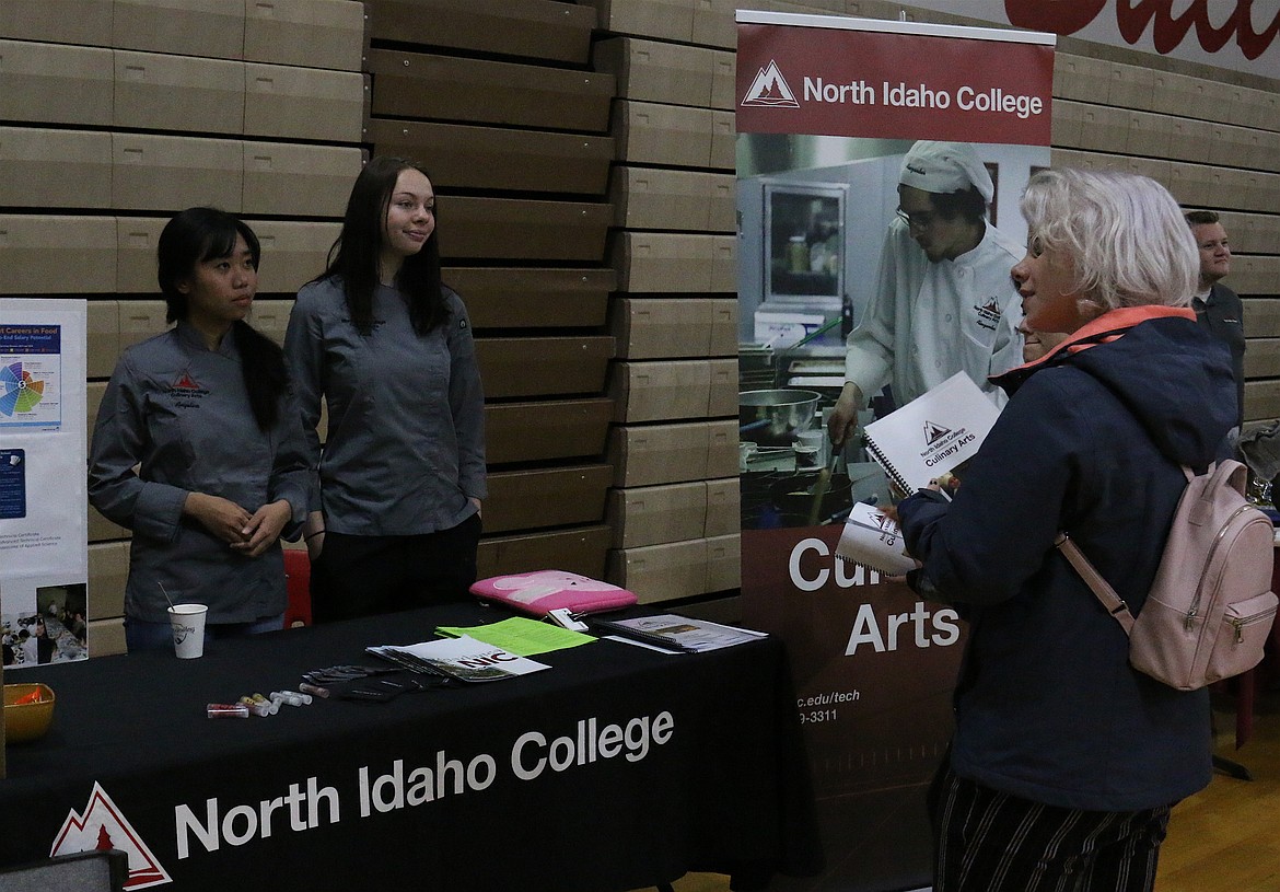 (Photo by MARY MALONE)
Culinary arts was one of many programs represented at North Idaho College&#146;s CTE Roadshow, held at Sandpoint High School on Friday.