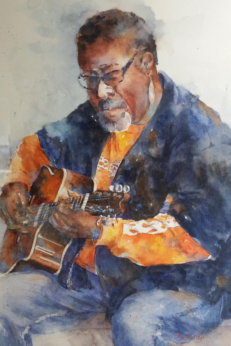 Karen Leigh&#146;s &#147;Andre&#148; garnered first place in the 2018 Hockaday Museum of Art&#146;s Members Salon People&#146;s Choice Awards - watercolor, 13.5&#148; by 9.25.&#148;