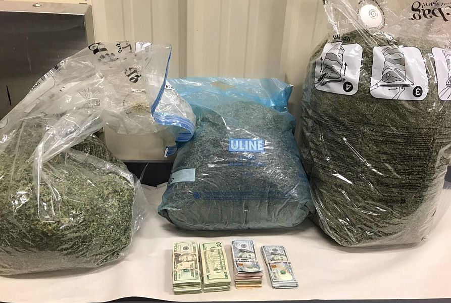 Photo by IDAHO STATE POLICE
Large amounts of marijuana and a sizable amount of money.