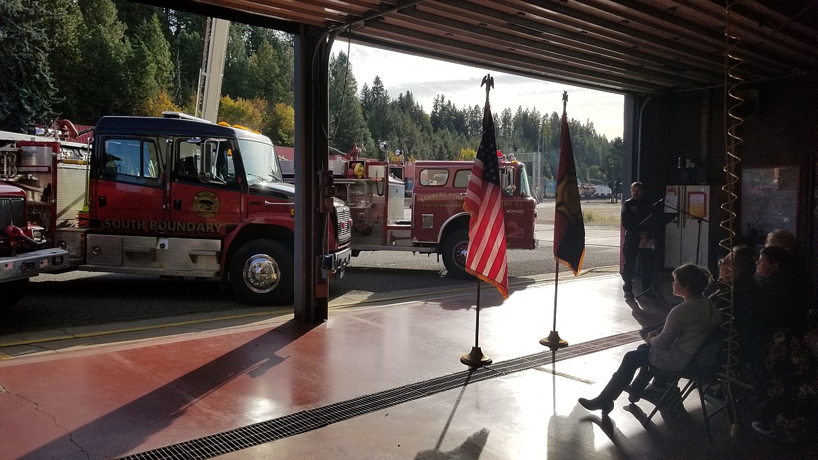 Photo by MANDI BATEMAN
People gathered at the City Fire department to honor fallen firefighters.