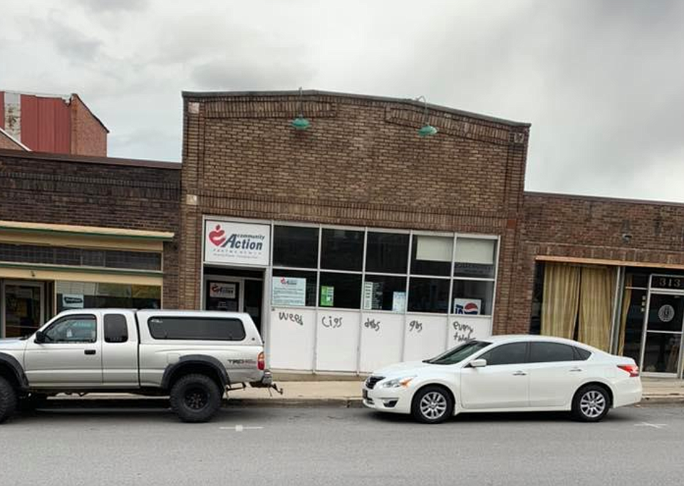 Courtesy photo
The Community Action building on Main Street also fell victim to the graffiti vandalism that happened early Monday morning.