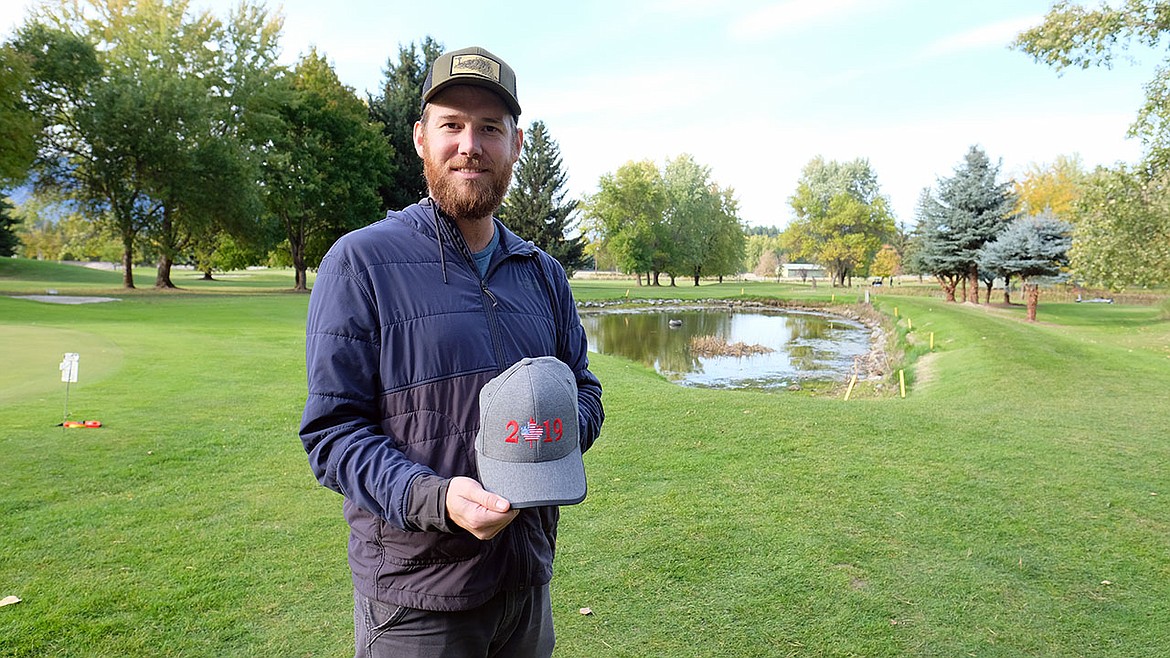 Taylor Bradisch won a hat for making a birdie on the last hole.