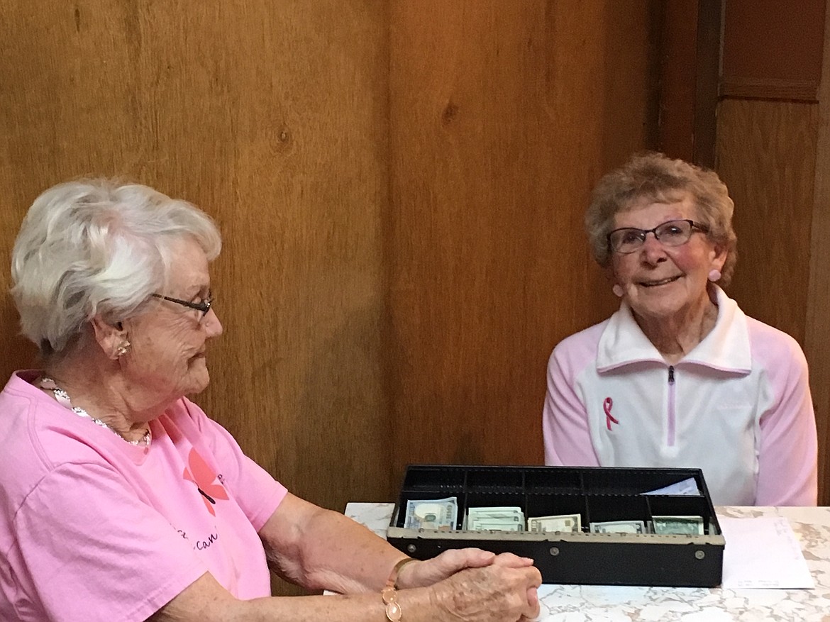 (Courtesy Photo)
Ticket takers,  Blanche Studer and Virginia Sanborn.