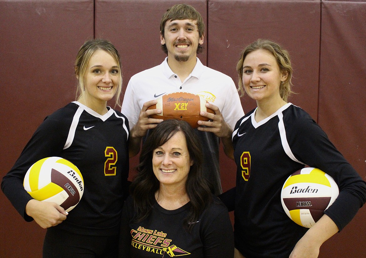 Casey McCarthy/Columbia Basin Herald
From left: Serina Haneberg, Kyler Haneberg, Ashlyn Haneberg, and Krystal Trammell. Krystal has instilled a love for sports and athletics with her children that has run through her family.