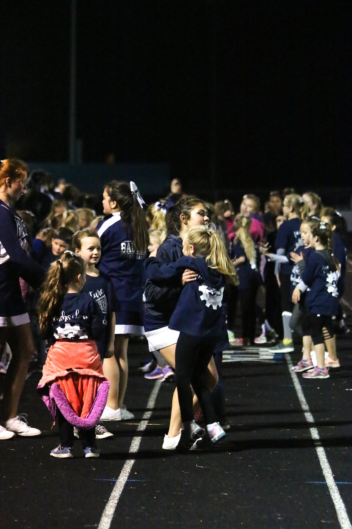 Photo by MANDI BATEMAN
The cheerleaders hosted the camp and helped the youngsters learn.