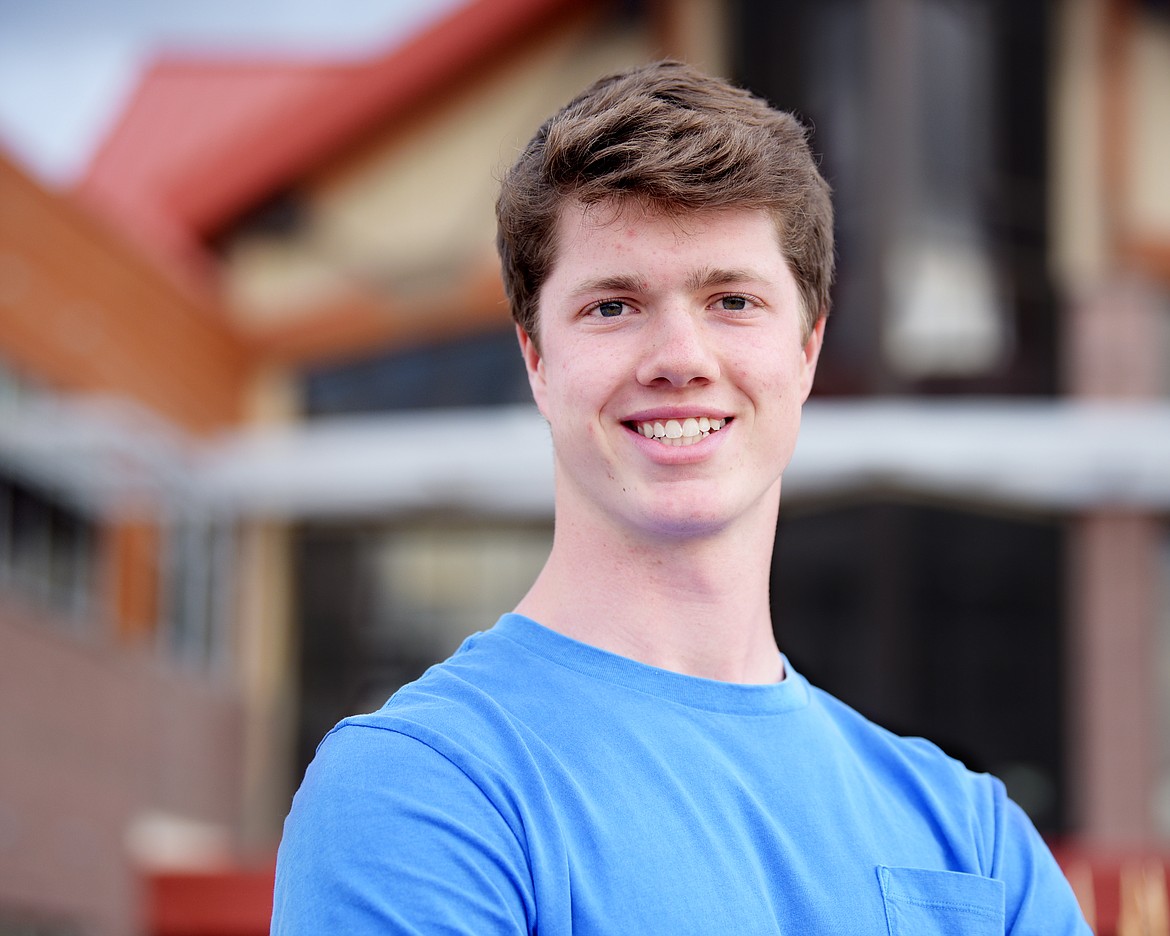 Portrait of Glacier High School senior Drew Engellant outside the high school on Tuesday, October 22.(Brenda Ahearn/Daily Inter Lake)