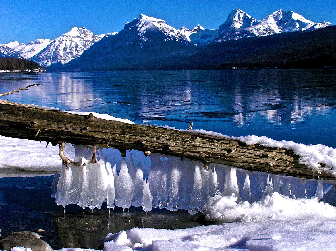 Ice bells at the foot of Lake McDonald in Glacier National Park