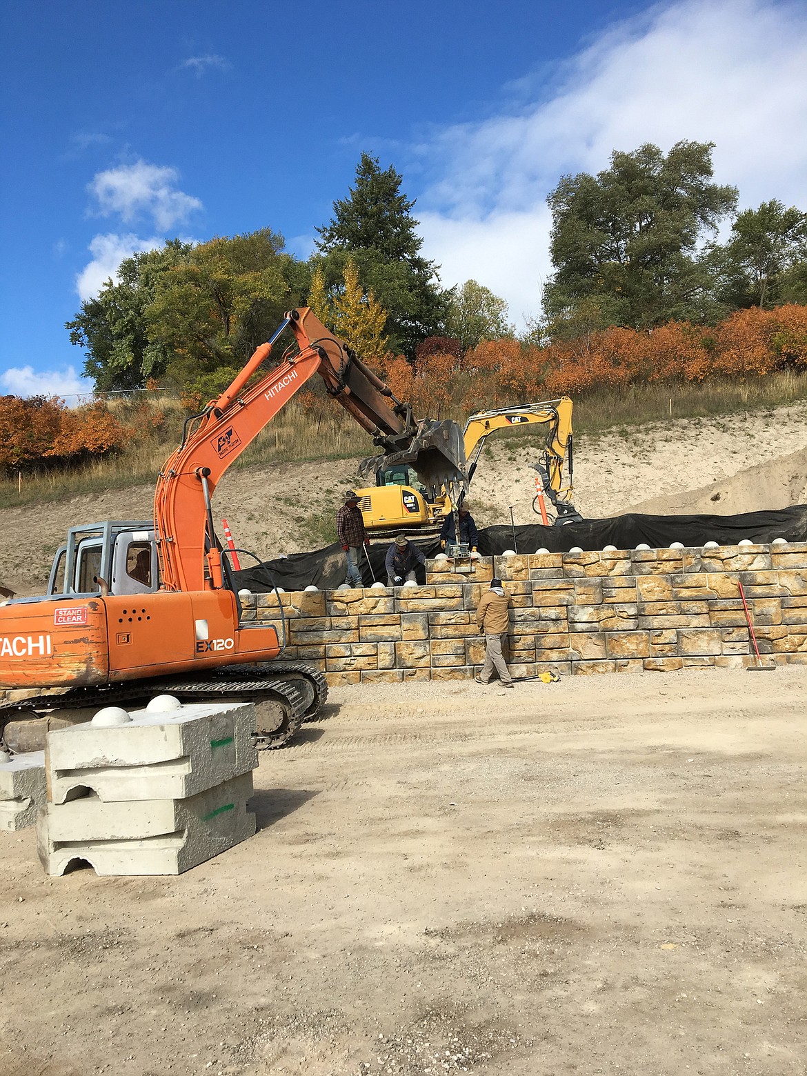 Construction is underway on the parking lot on Grand Drive in Bigfork. (Courtesy of Suzie Keenan)