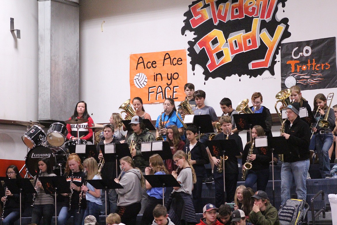 THE PLAINS School pep band playing during last Thursday&#146;s match against Charlo. (John Dowd/Clark Fork Valley Press)