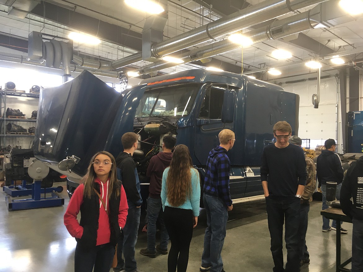 The students learned about post high school options at North Idaho College&#146;s Parker Technical Center in Rathdrum.