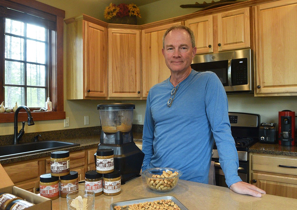 Paul Burton created Northwoods peanut butter with the goal of creating a peanut butter that tastes better. He began with batches in the kitchen of his Whitefish home. (Heidi Desch/Whitefish Pilot)