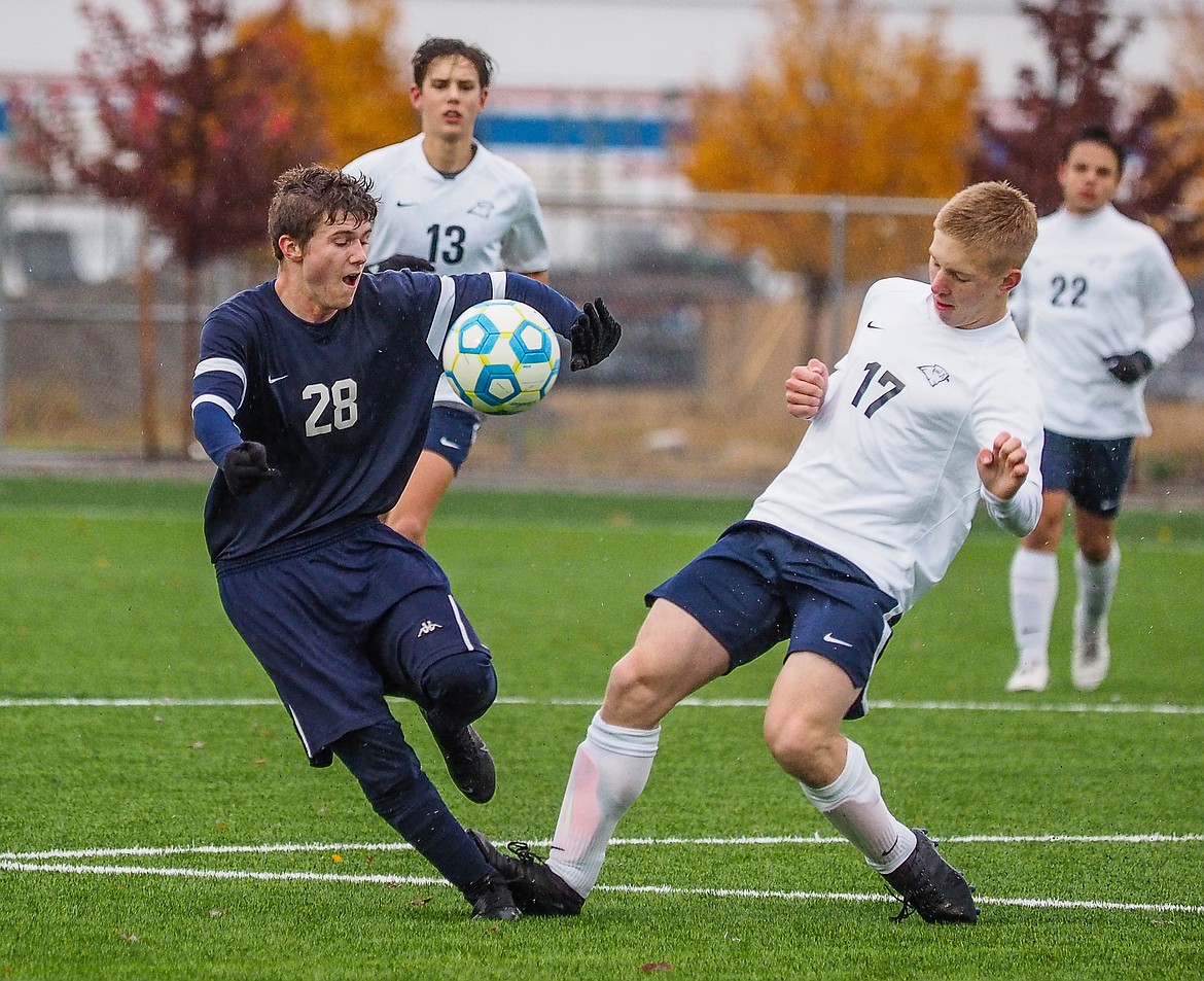 Photo by DOUG BEAZER
Carson Spencer scored multiple goals during the Intermountain League title game against Coeur d&#146;Alene Charter.