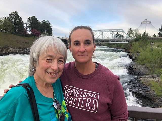 Claudia and Julie after picking up their racing packets for the 2018 Bloomsday (Courtesy photos)