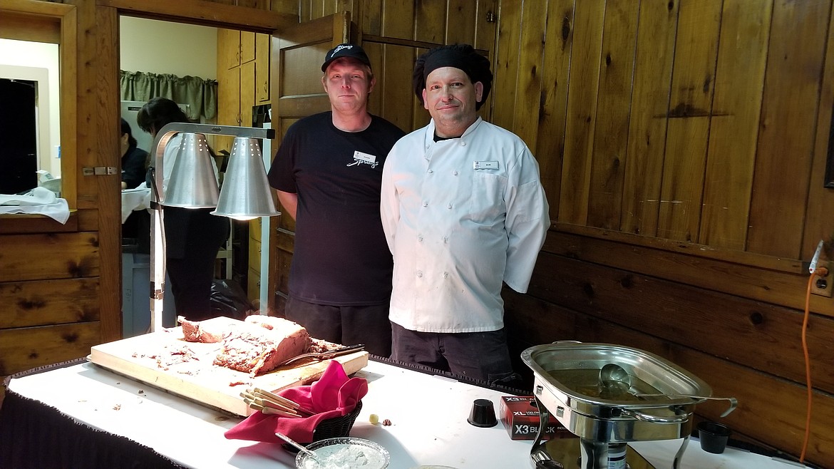 Photo by MANDI BATEMAN
Springs Restaurant cook, Shawn Cromwell, and Banquet Manager, Robert Escarcega.