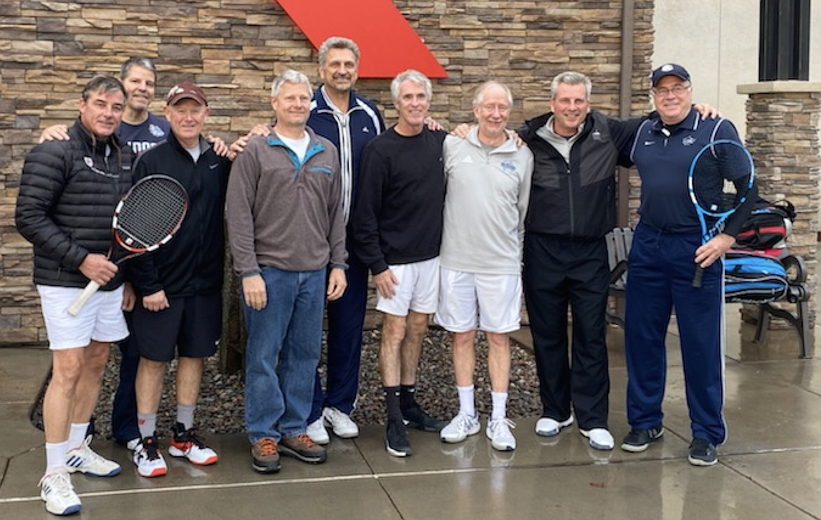 Courtesy photo
The USTA Peak Tennis team won the USTA 55+ regional tournament in the Tri-Cities on Oct. 18-20. From left are Tad Brooks, Doug Conboy, Tim Qualls (captain), Mike Aageson, Kevin Campbell, John Williams, Glen Satre, Cornell Clayton and Mark Jackson. The team qualified for the Northwest Sectional Tournament in Seattle in June 2020.