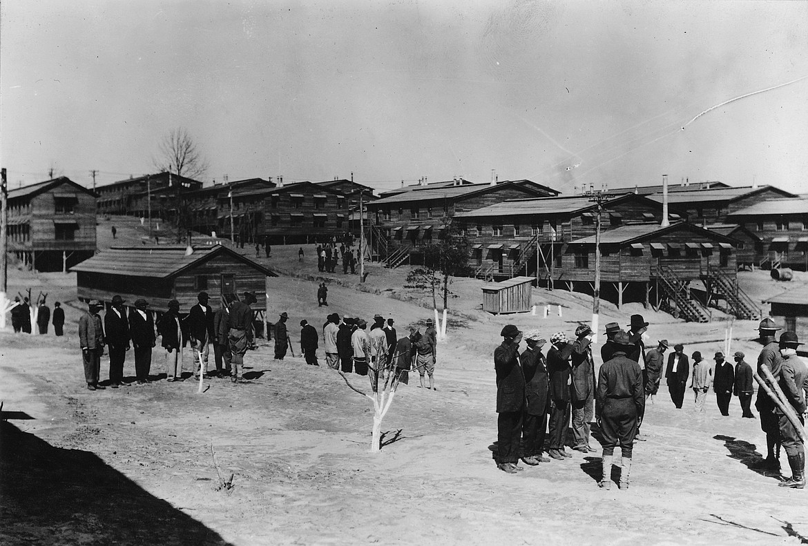 NATIONAL ARCHIVES
Recruits lining up at Camp Gordon (now Fort Gordon), Ga., where Sgt. York received his initial military training (1917).