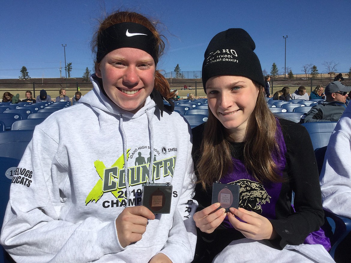 Courtesy photo
Kellogg Cross Country state medalists Shaye Sullivan and Lacey Medina.