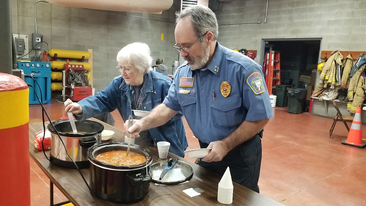 People came together to sample chili at the annual Chili Feed Competition to benefit the Boundary County Fire Rescue Honor Guard.

Photo by MANDI BATEMAN