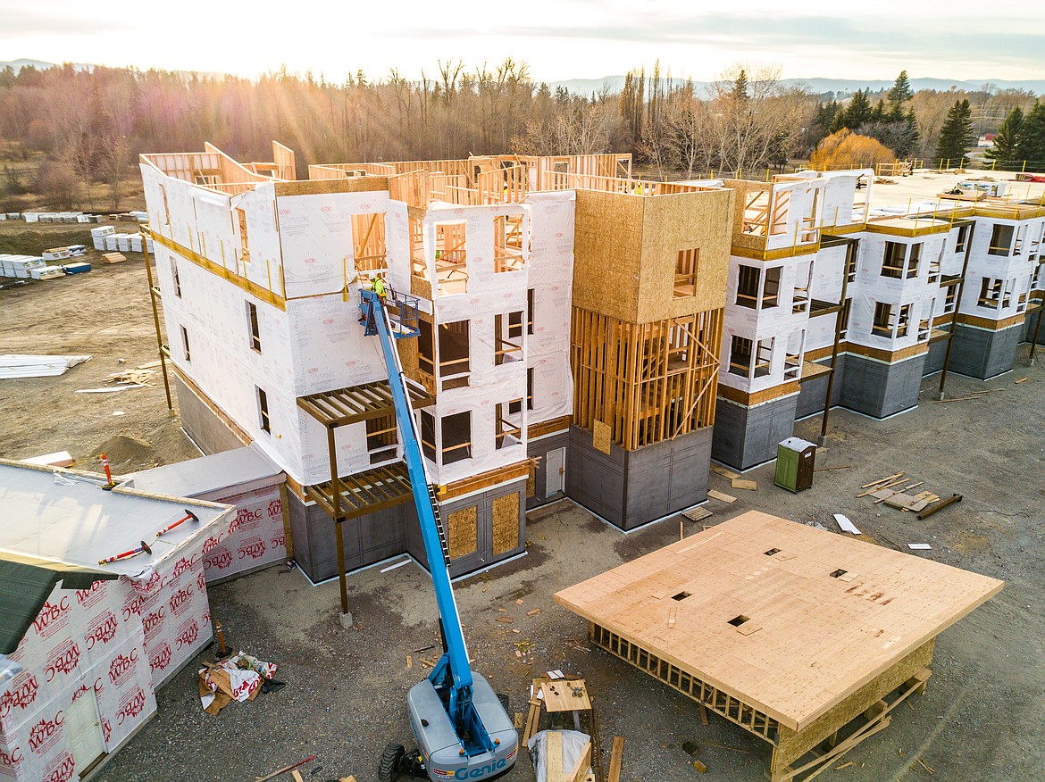 The first residential building of The Woodlands, currently under construction, is expected to be completed in July 2020. (Photos courtesy of The Woodlands)