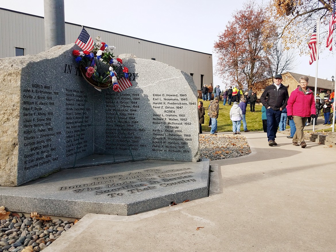 Photo by TONIA BROOKS
Veteran&#146;s Day at the Boundary County Veterans Memorial Park was a success with a large attendance despite the cooler temps.