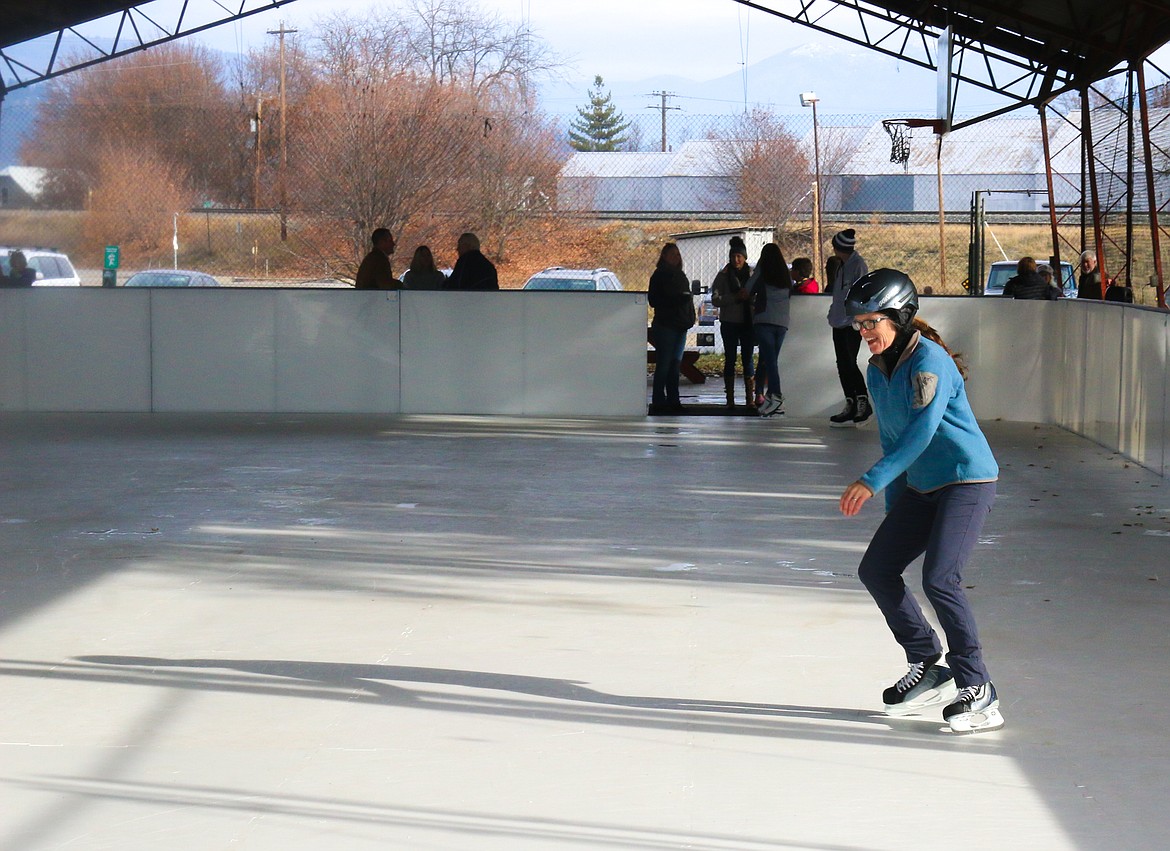 Photo by HECTOR MENDEZ JR.
The synthetic ice has a little more resistance than regular ice, but can be used in any weather.