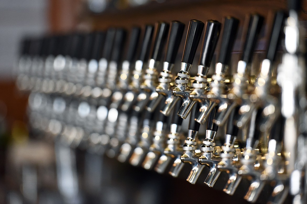 Forty-eight beer taps give First Avenue Taphouse patrons a wide selection of brews. (Casey Kreider/Daily Inter Lake)