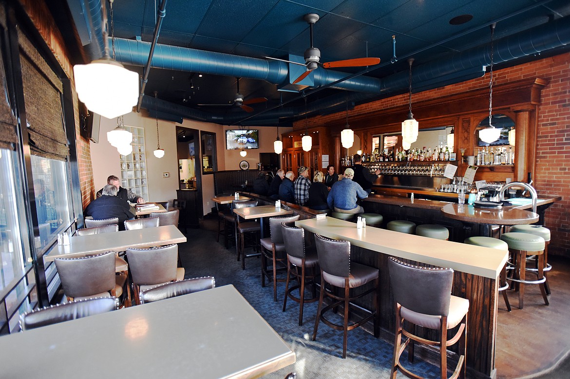 The bar area at First Avenue Taphouse was remodeled along with the rest of the restaurant. (Casey Kreider/Daily Inter Lake)