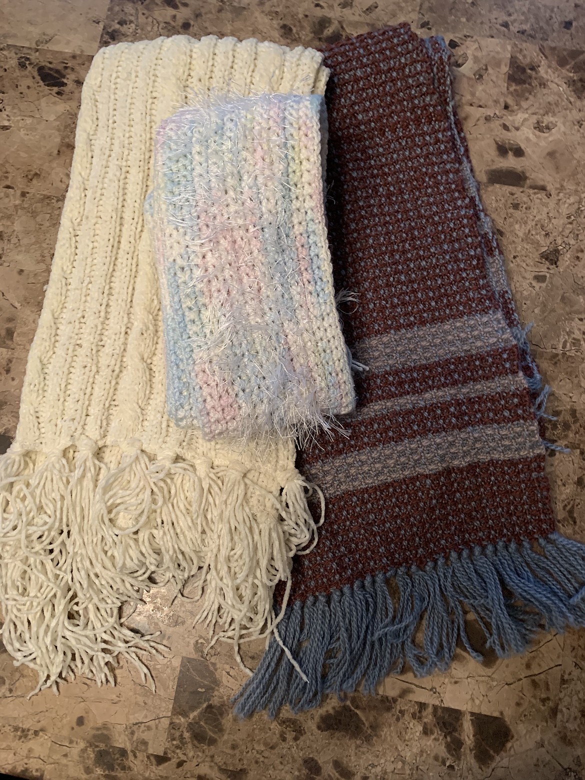 Knitted and crocheted items, such as scarves and winter headbands which can be created in time for holiday gifts, enjoy a resurgence in popularity among young adults.