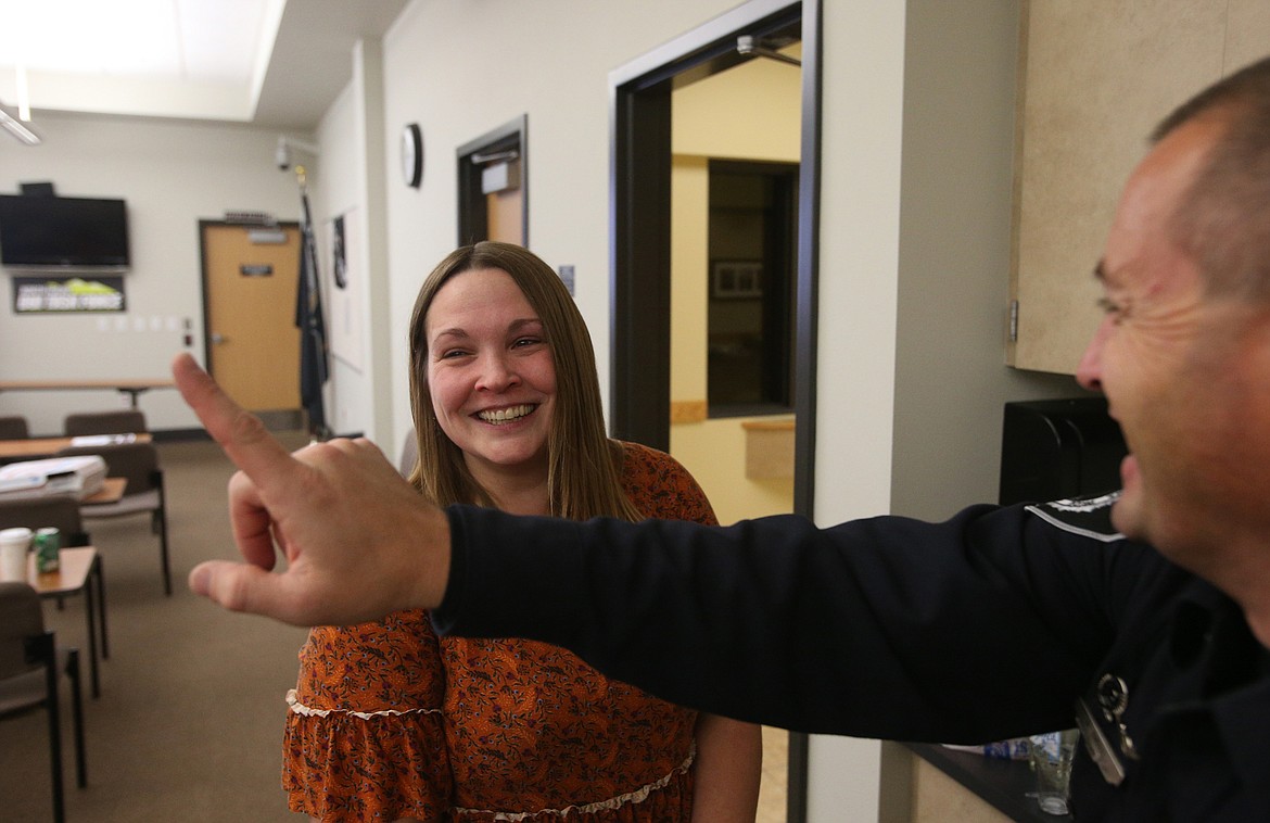 Coeur d&#146;Alene Police Officer Nick Knoll gives Coeur d&#146;Alene Press reporter Devin Weeks a field test during a &#147;wet lab&#148; following the official announcement of North Idaho DUI Task Force &#147;Border to Border&#148; Holiday DUI Emphasis. (LOREN BENOIT/Press)