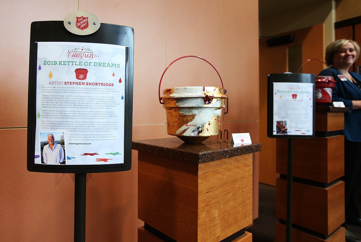 The Salvation Army Kroc Center relies on the money raised in the Red Kettles to help neighbors in need in Kootenai County at Christmas and throughout the year. This kettle is designed by artist Stephen Shortridge. (LOREN BENOIT/Press)