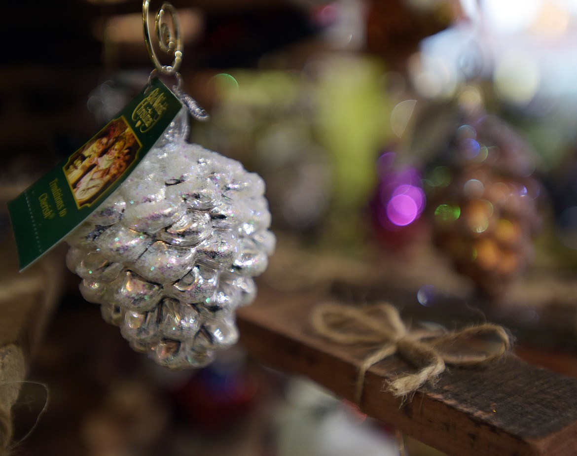 A glass Christmas ornament by Old World Christmas on display at Flair Gifts &amp; Cards in downtown Kalispell.(Brenda Ahearn/Daily Inter Lake)