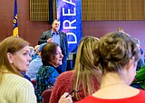 Tester town hall draws a crowd in Kalispell