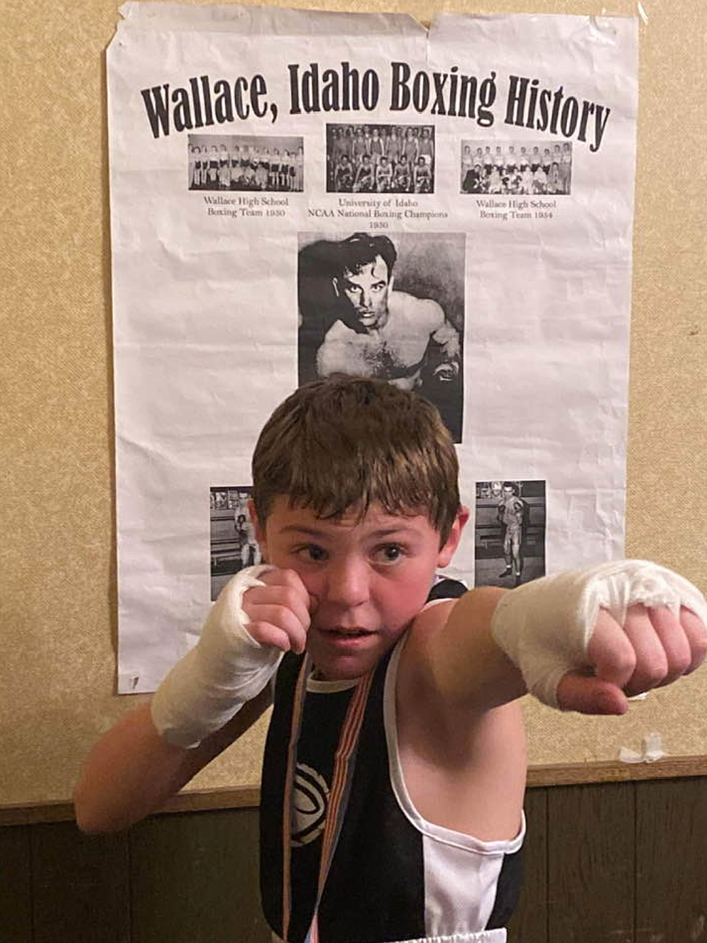 Courtesy photo
Local boxer Chevy Ward poses after winning his fifth straight fight. The recent win has him eligible for the Idaho Silver Gloves competition in Boise in January.
